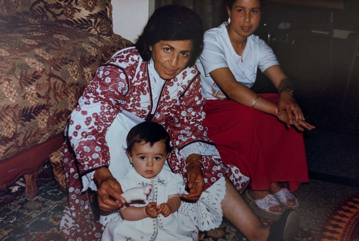 Picture of me as a toddler with my paternal grandmother, Zoubida.